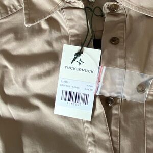 Tuckernuck Womens Beige Shirt Dress